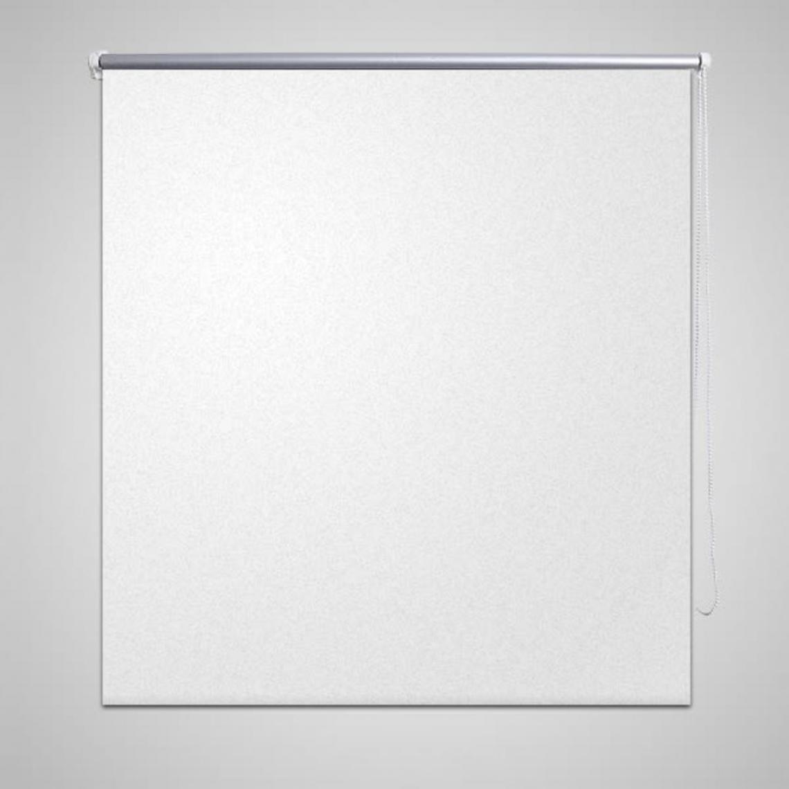 Hucoco - Store enrouleur occultant 100 x 230 cm blanc - Blanc - Store compatible Velux