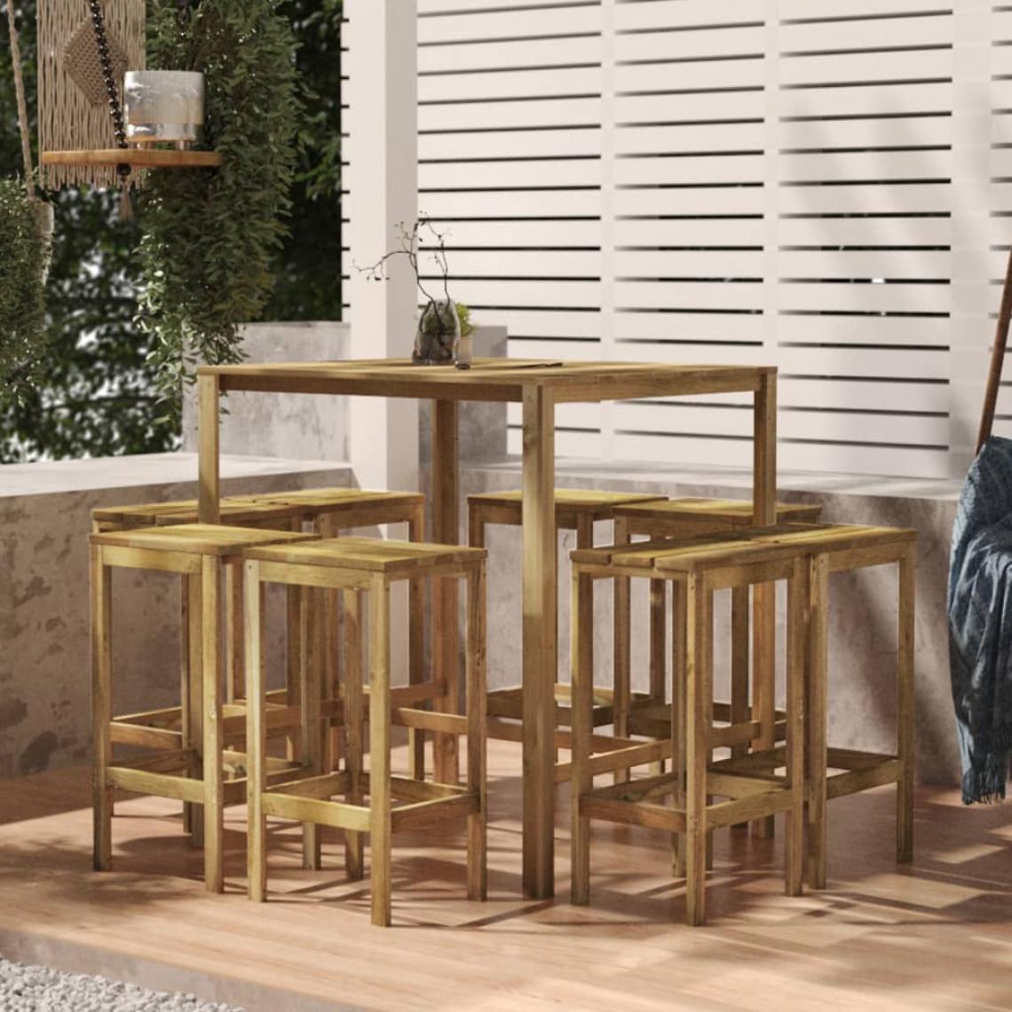 Vidaxl - vidaXL Table de bar 110x100x110 cm Bois de pin imprégné - Tables de jardin