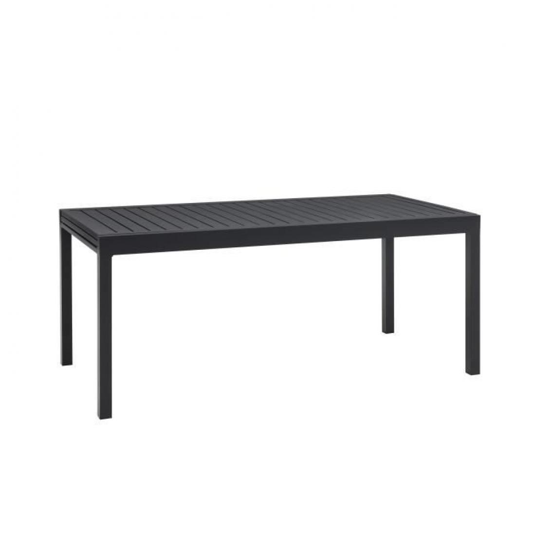 Sans Marque - Table extensible 6 a 8 personnes - 180 -240 x 90 cm - Aluminium - Extension laterale manuelle - Gris - Ensembles canapés et fauteuils