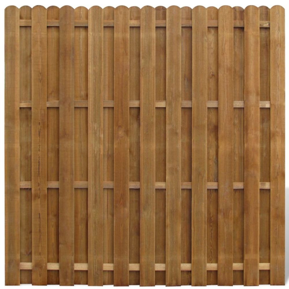 Vidaxl - Panneau de clôture en bois avec planches intercalées | Brun - Portillon