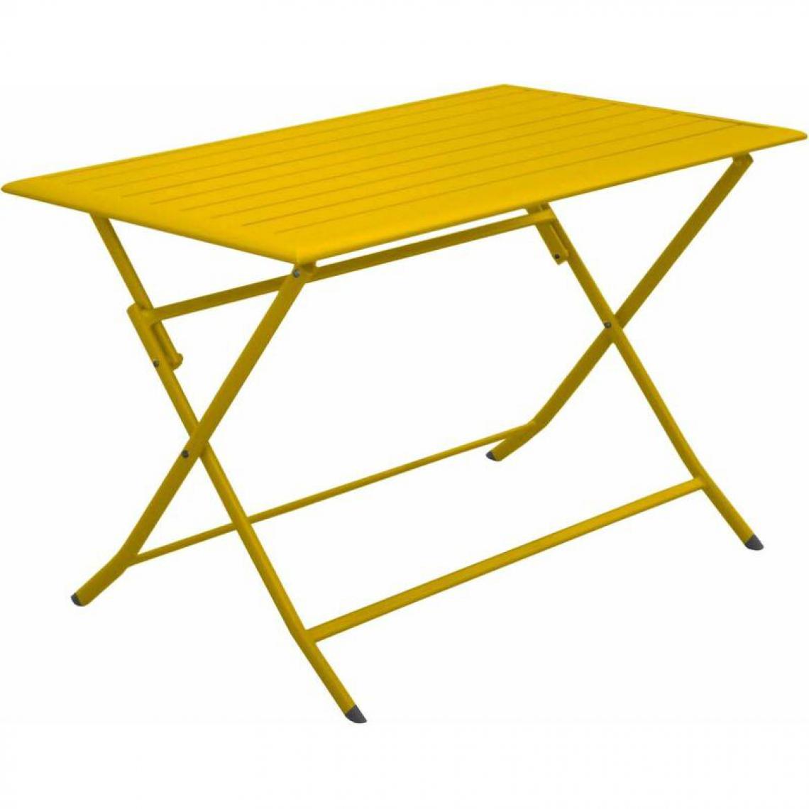 Proloisirs - Table pliante en aluminium Lorita 110 cm - Tables de jardin
