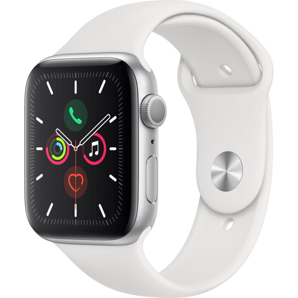 Apple - Watch 5 - 44 - Alu argent / Bracelet Sport Blanc - Apple Watch
