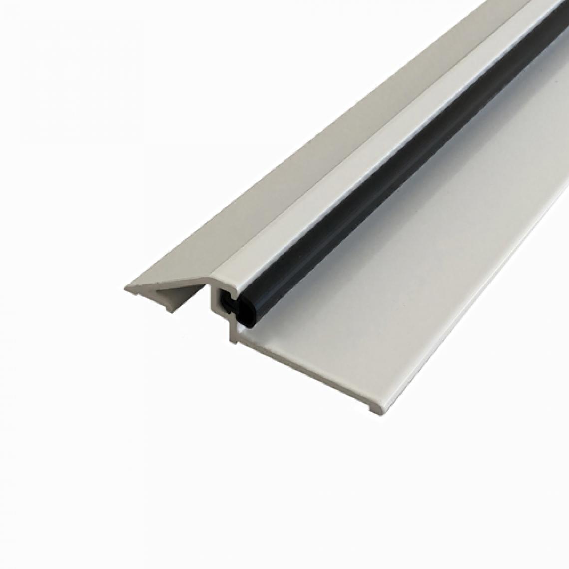 Homewell - Seuil de porte en aluminium avec joint, laqué blanc, 1m - Barre de seuil