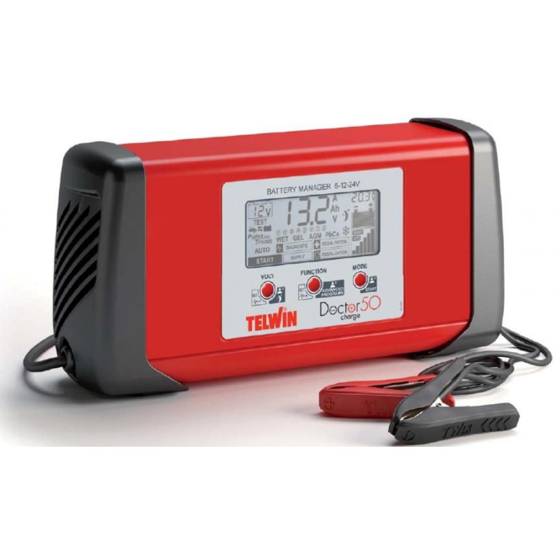 Telwin - Telwin - Chargeur démarreur mainteneur batterie multifonction 6-12-24V - Doctor Charge 50 - Consommables pour outillage motorisé
