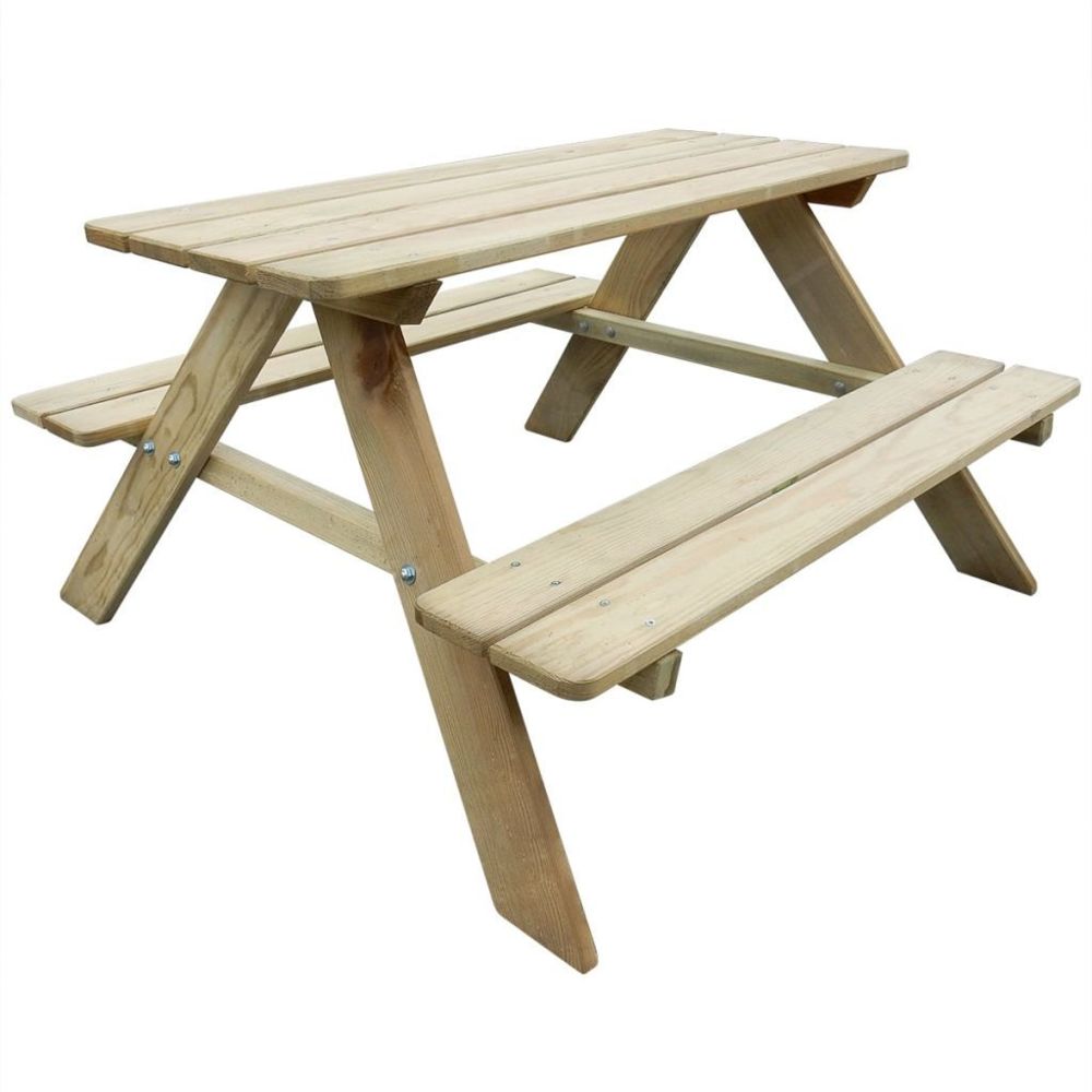 Vidaxl - Table de pique-nique pour enfants 89 x 89,6 x 50,8 cm Pinède | Beige - Ensembles canapés et fauteuils