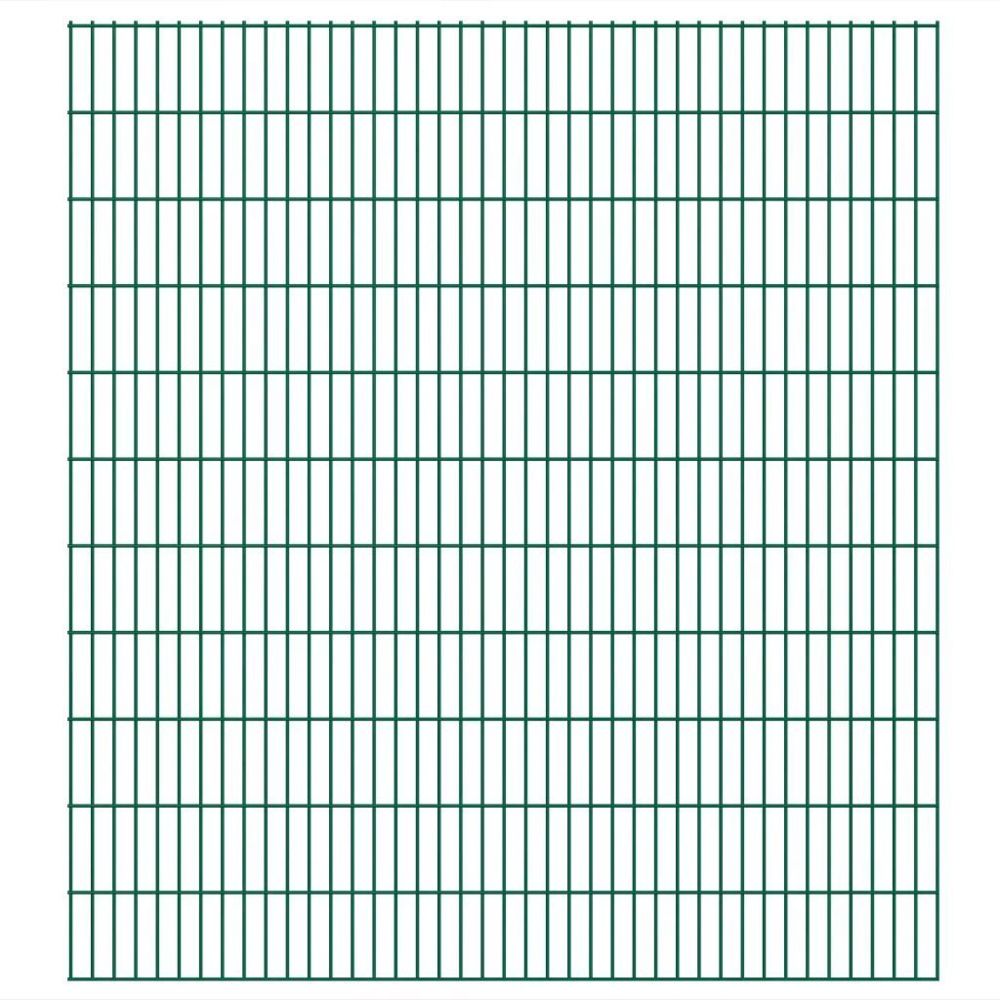 Vidaxl - Panneaux de clôture 2D de jardin 2008 x 2230 mm 10 m Vert | Vert - Portillon