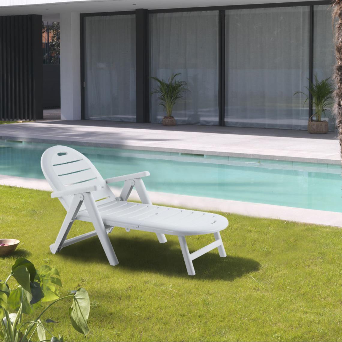 Concept Usine - Caiman - Bain de soleil blanc - Transats, chaises longues
