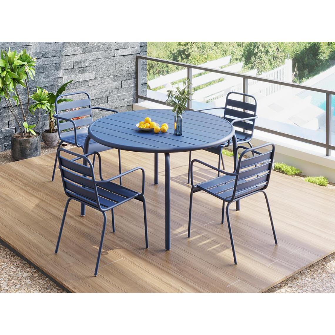 Vente-Unique - Ensemble jardin table et chaise MIRMANDE - Ensembles tables et chaises