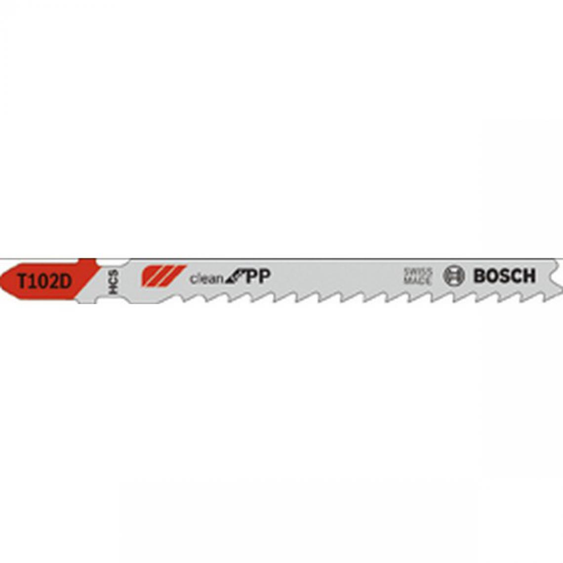 Bosch - Carte de 5 Lames Polypropylene PER BOSCH T102D - 2608667444 - Scies sauteuses