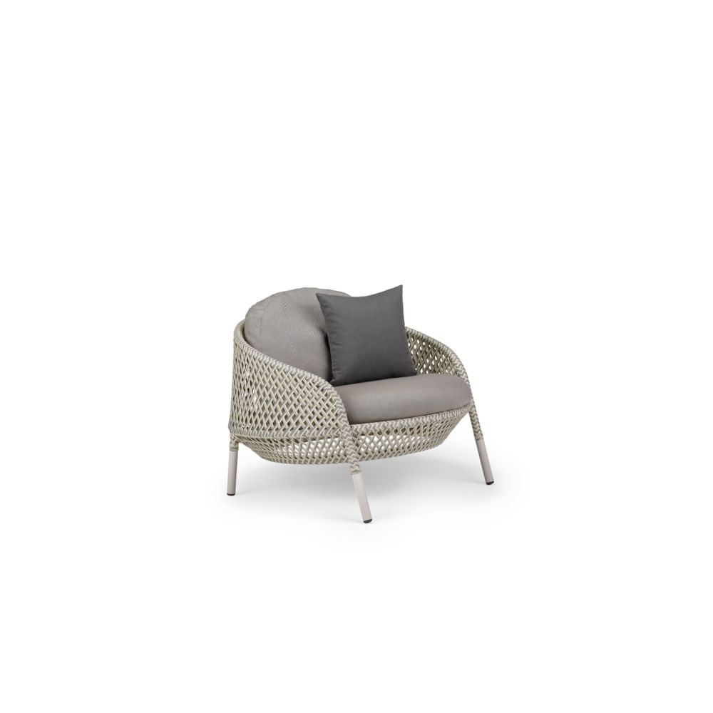 Dedon - Ahnda Lounge Chair - sans coussin - White Quartz - Ensembles canapés et fauteuils