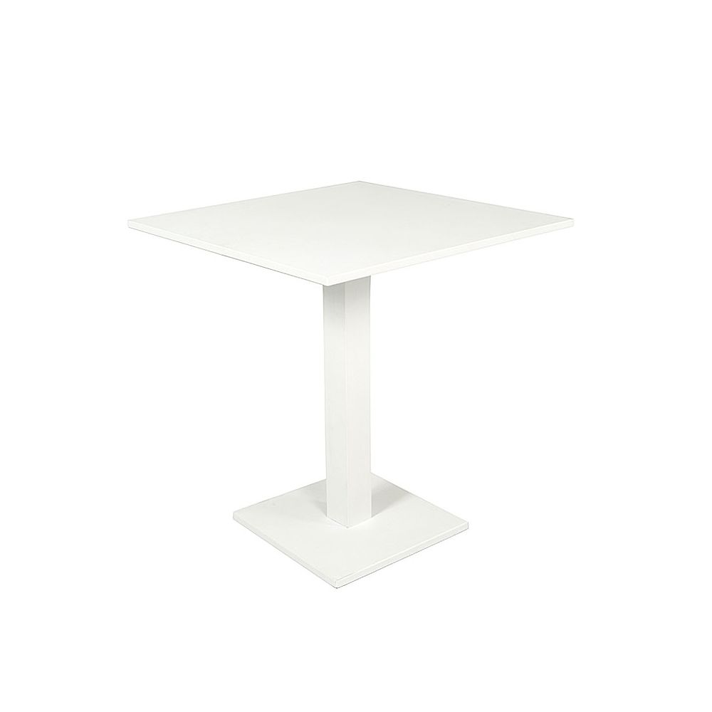 Gecko Jardin - Table pliante carrée en alu blanc 70 x 70 cm Otrante - Tables de jardin