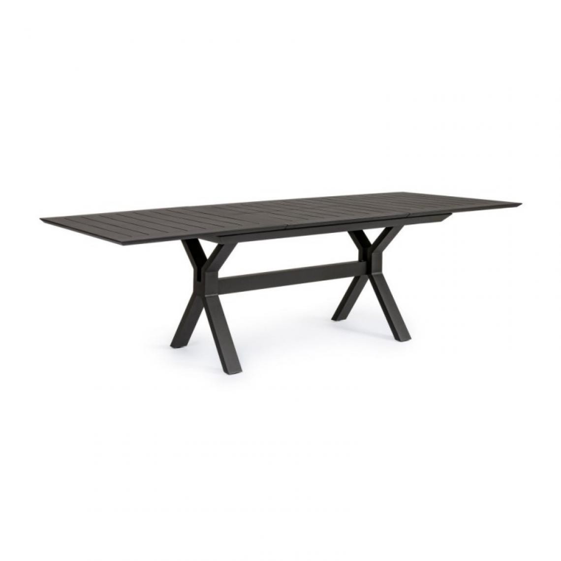 Webmarketpoint - Table d'extérieur extensible Kenyon anthracite 180/240x100 cm - Tables de jardin