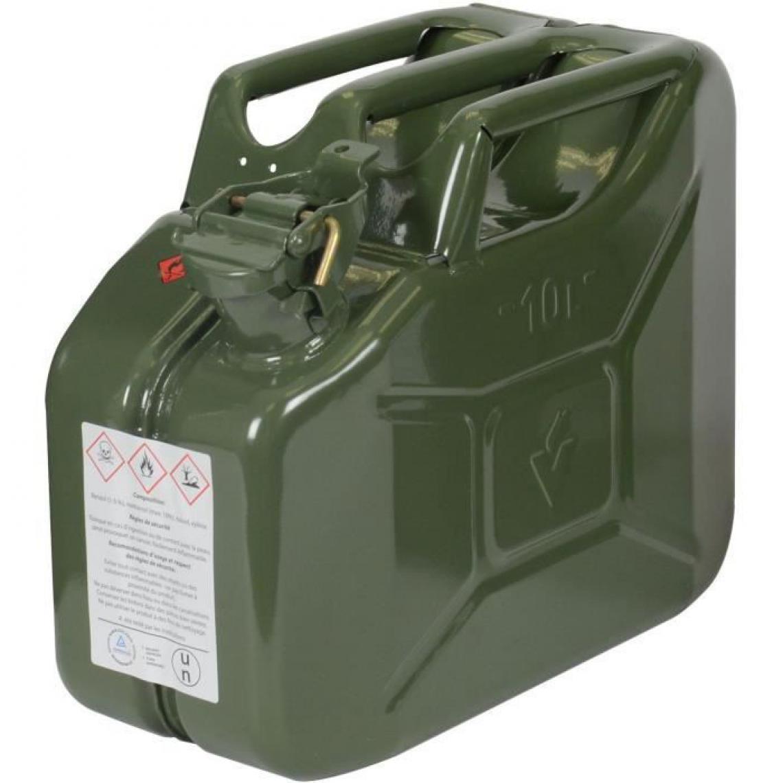 Axis Communication - JARDIN PRATIC Jerrican en metal - 10L - vert armée - Consommables pour outillage motorisé