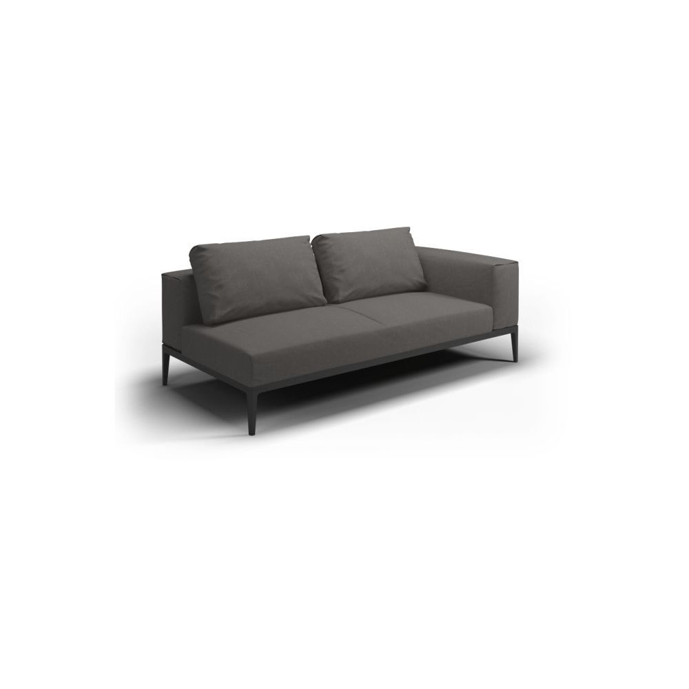 Gloster - Sofa Grid - Acier époxy gris - granite - Ensembles canapés et fauteuils