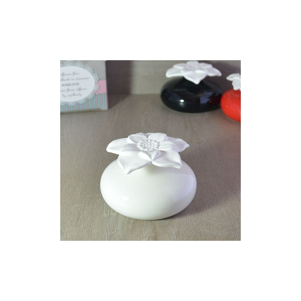 marque generique - Diffuseur par Capillarité Narcisse - D 10 x H 6 cm - Blanc - Accessoires saunas