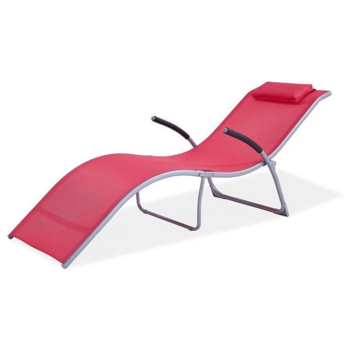 marque generique - TREVI Bain de soleil retractable - Corail - Transats, chaises longues