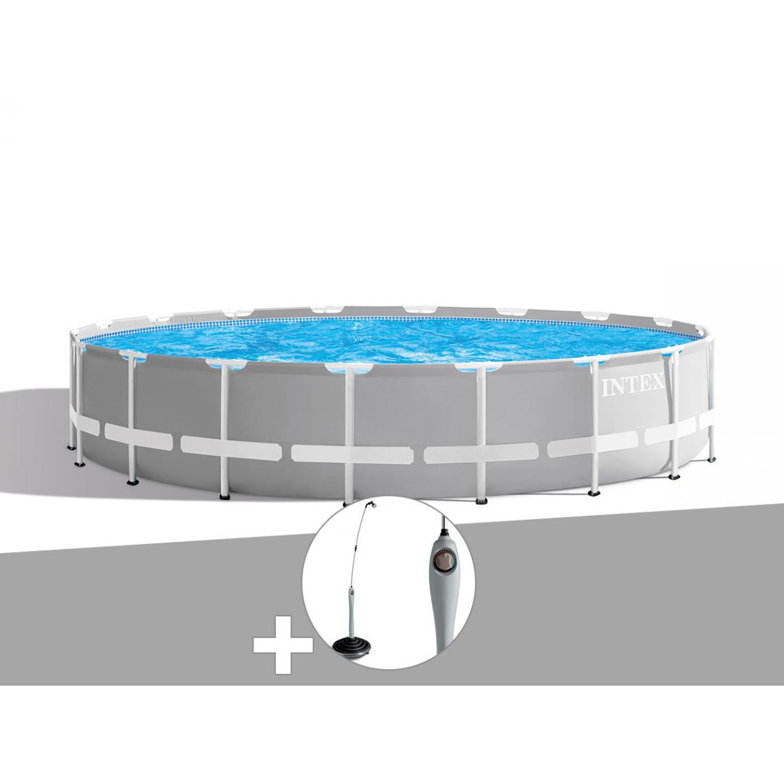 Intex - Kit piscine tubulaire Intex Prism Frame ronde 6,10 x 1,32 m + Douche solaire - Piscine Tubulaire