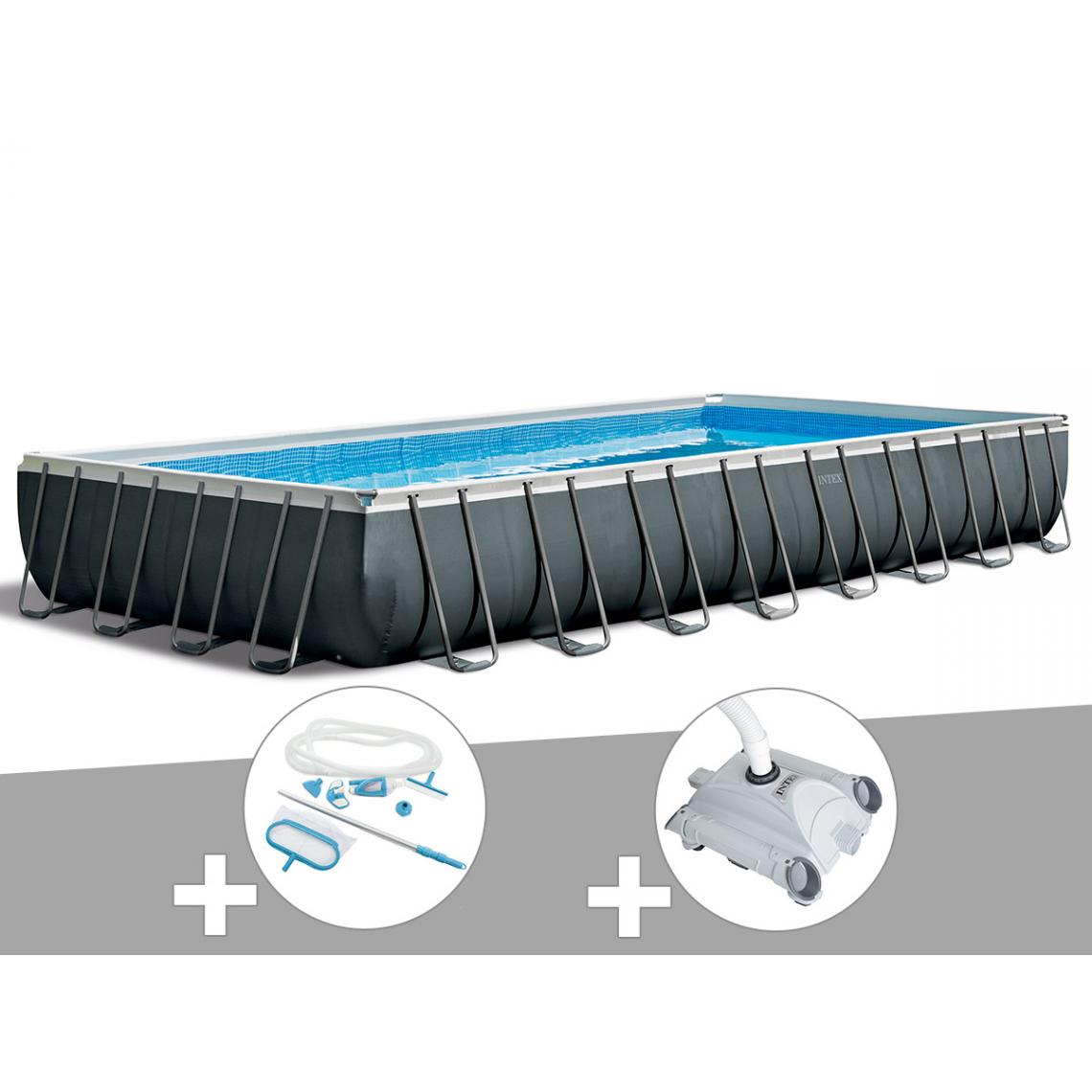 Intex - Kit piscine tubulaire Intex Ultra XTR Frame rectangulaire 9,75 x 4,88 x 1,32 m + Kit d'entretien + Robot nettoyeur - Piscine Tubulaire