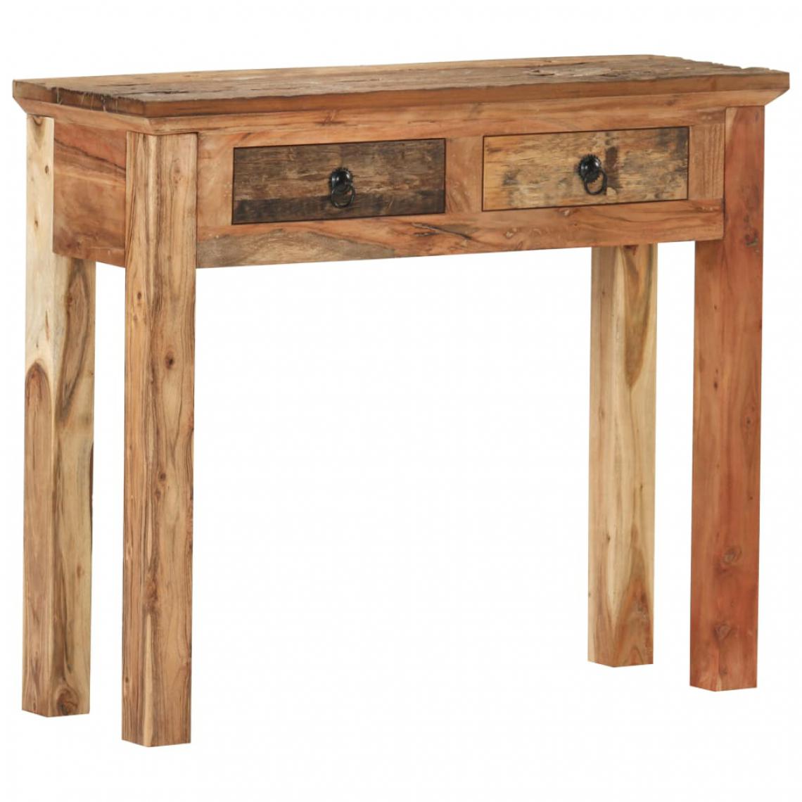 Icaverne - Contemporain Tables basses et tables d'appoint Katmandou Table console 90,5x30x75 cm Bois d'acacia et de récupération - Tables de jardin