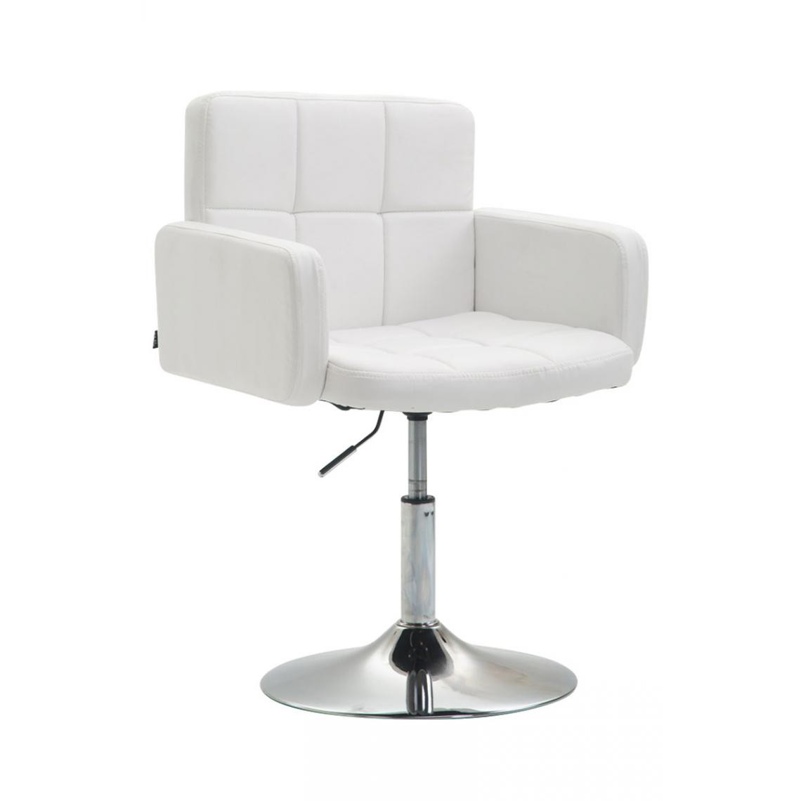 Icaverne - Splendide Chaise longue famille Nouakchott Angeles en cuir synthétique couleur blanc - Transats, chaises longues