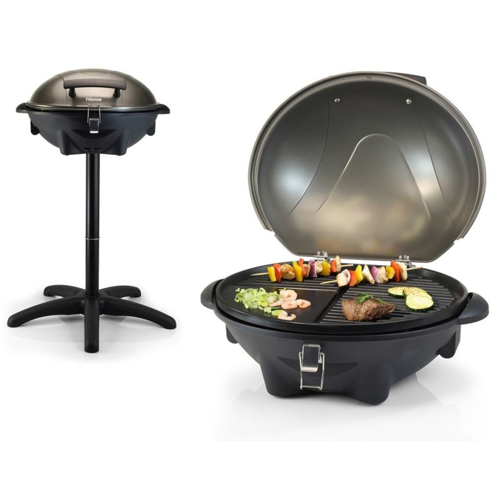 Tristar - Tristar Barbecue électrique de table avec support BQ-2816 Noir 2200 W 46 x 35 cm - Accessoires barbecue