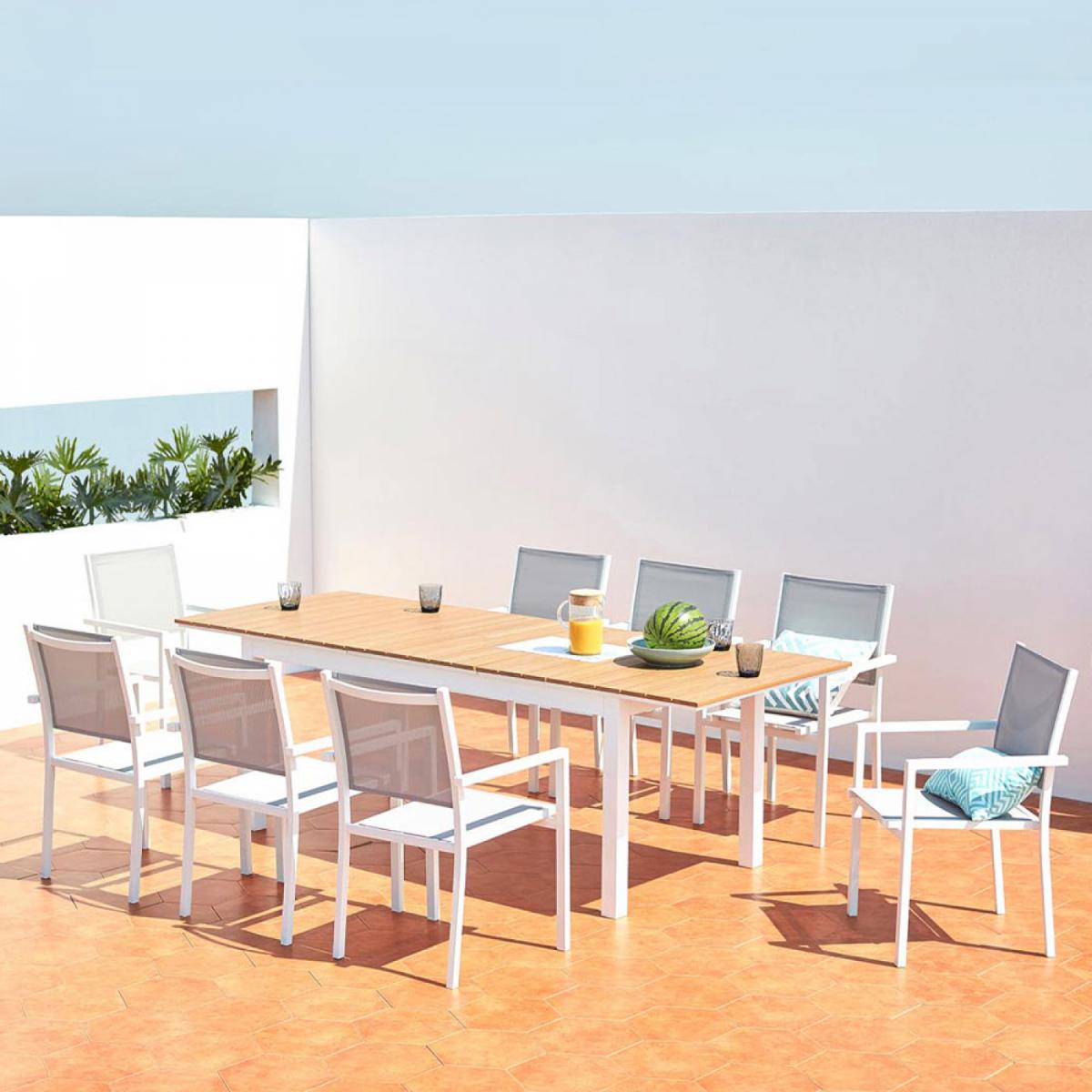 Concept Usine - Madeira - Salon alu 8 places - Ensembles tables et chaises