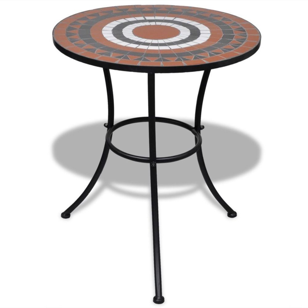 Vidaxl - Table mosaïque terre cuite / blanc | Brun - Ensembles canapés et fauteuils