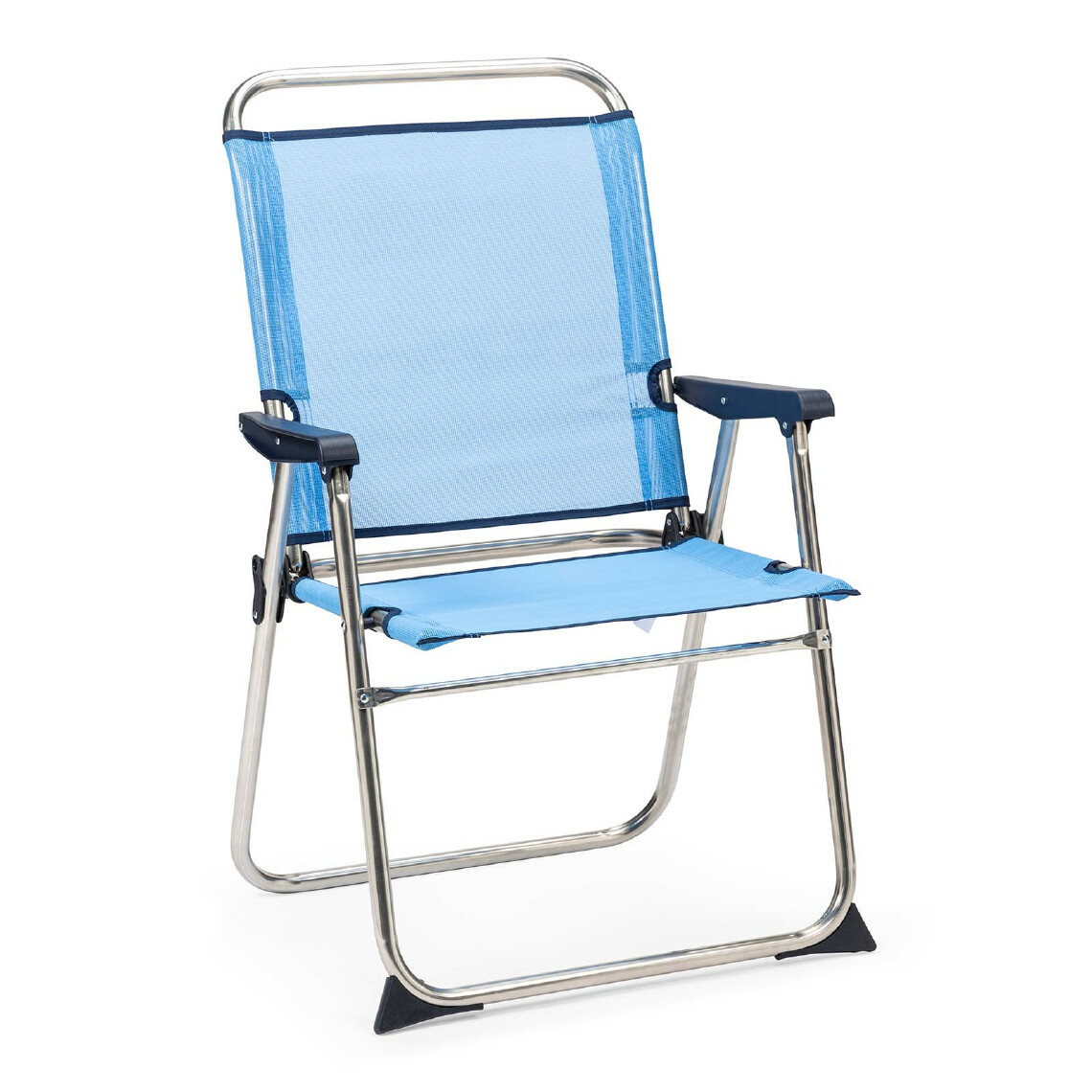 Solenny - Chaise de Plage Pliante Solenny Marinera Dossier Haut Bleu - Chaises de jardin