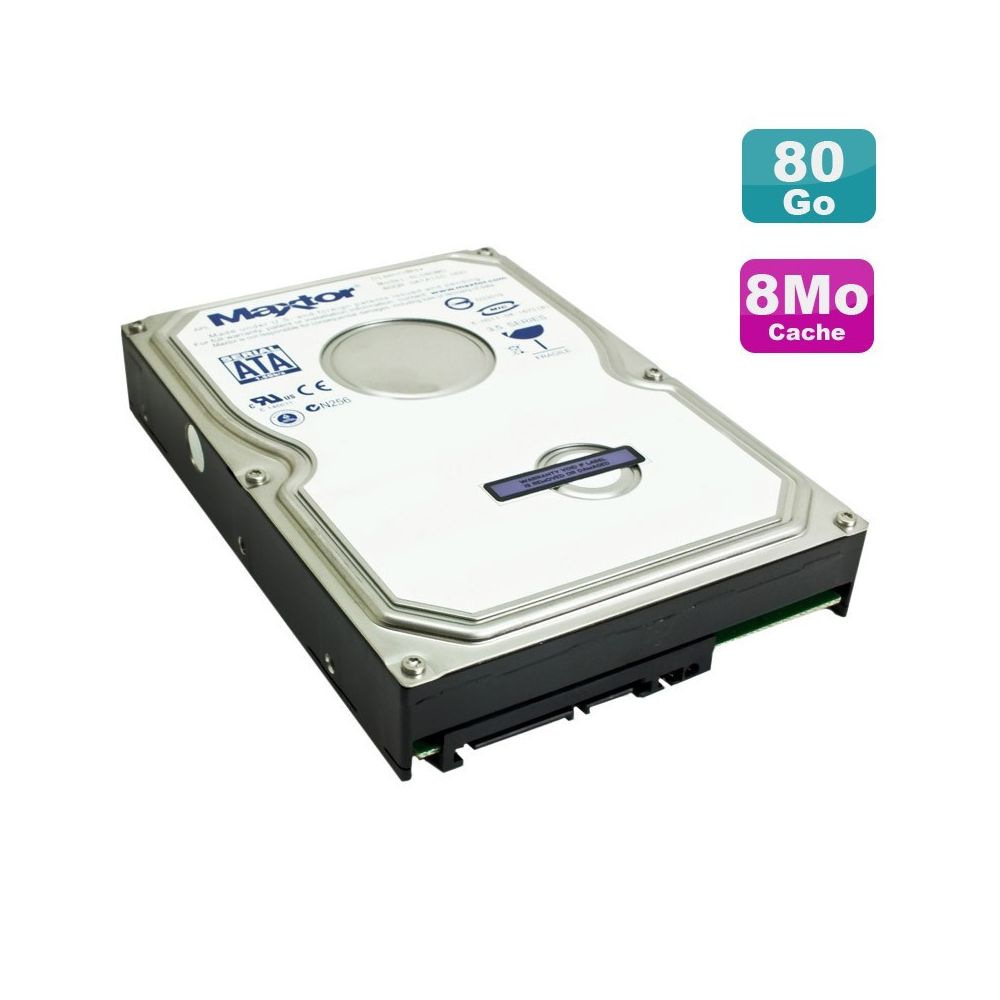 Maxtor - Disque Dur 80Go SATA 3.5"" Maxtor DiamondMax 10 6V080E0 7200RPM 8Mo - Disque Dur interne
