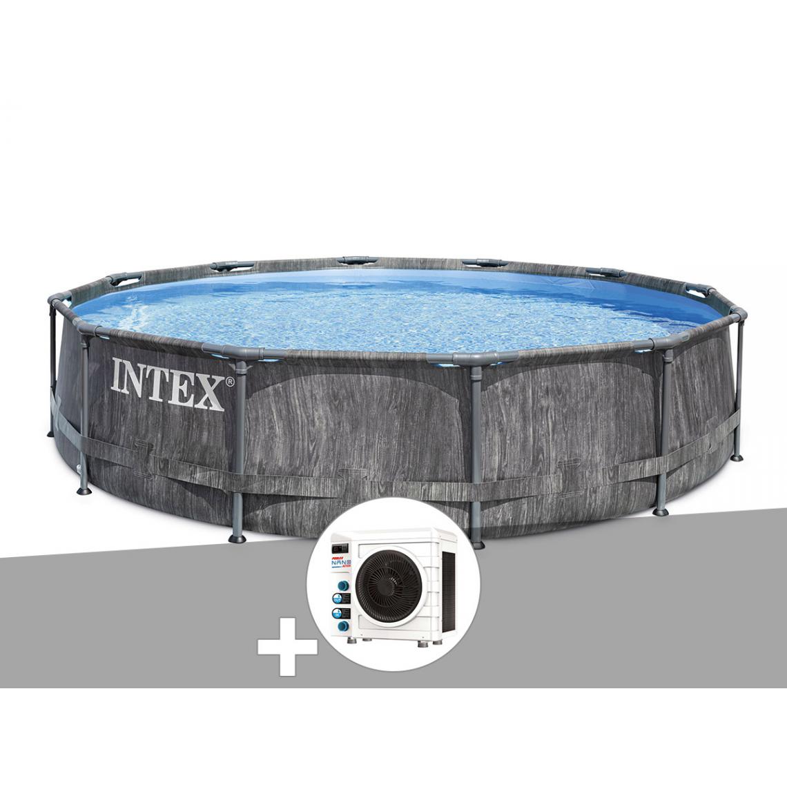 Intex - Kit piscine tubulaire Intex Baltik ronde 5,49 x 1,22 m + Pompe à chaleur - Piscine Tubulaire