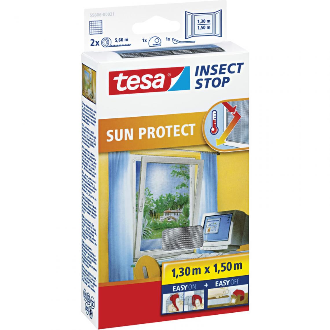 Tesa - tesa Moustiquaire avec protection solaire pour fenêtre () - Bloc-porte