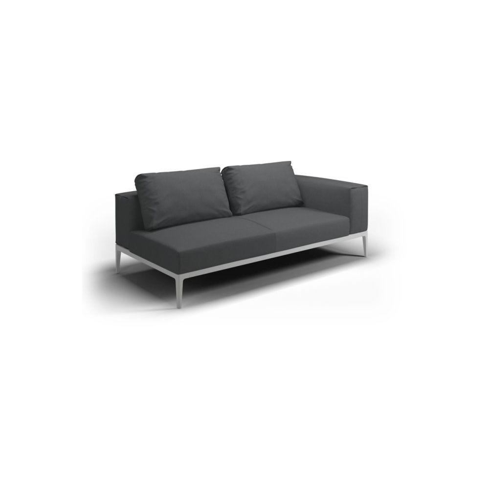 Gloster - Sofa Grid - acier époxy blanc - anthracite - Ensembles canapés et fauteuils
