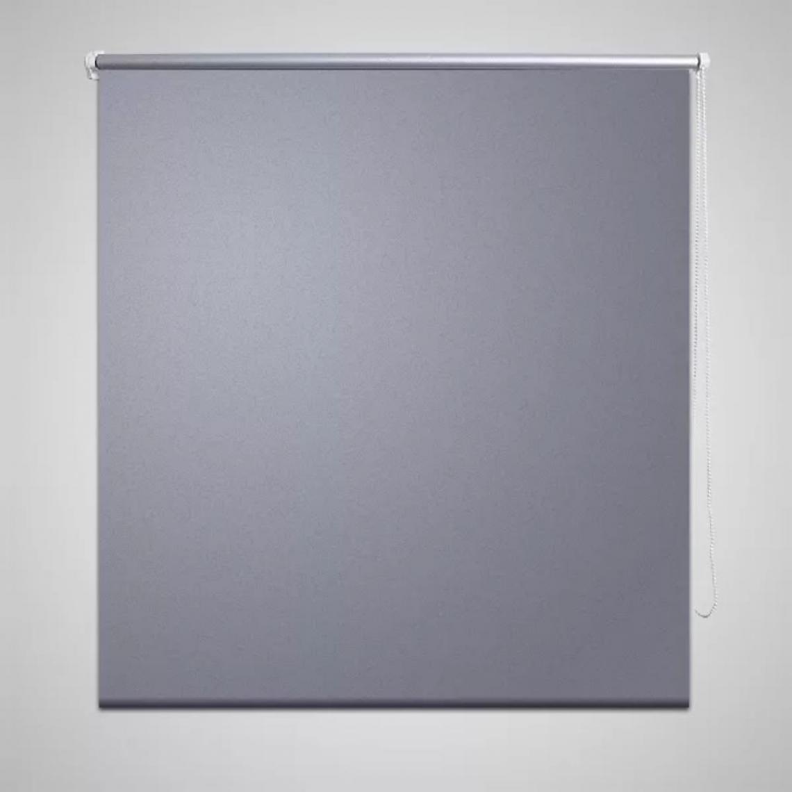 Hucoco - Store enrouleur occultant gris 40 x 100 cm - Gris - Store compatible Velux