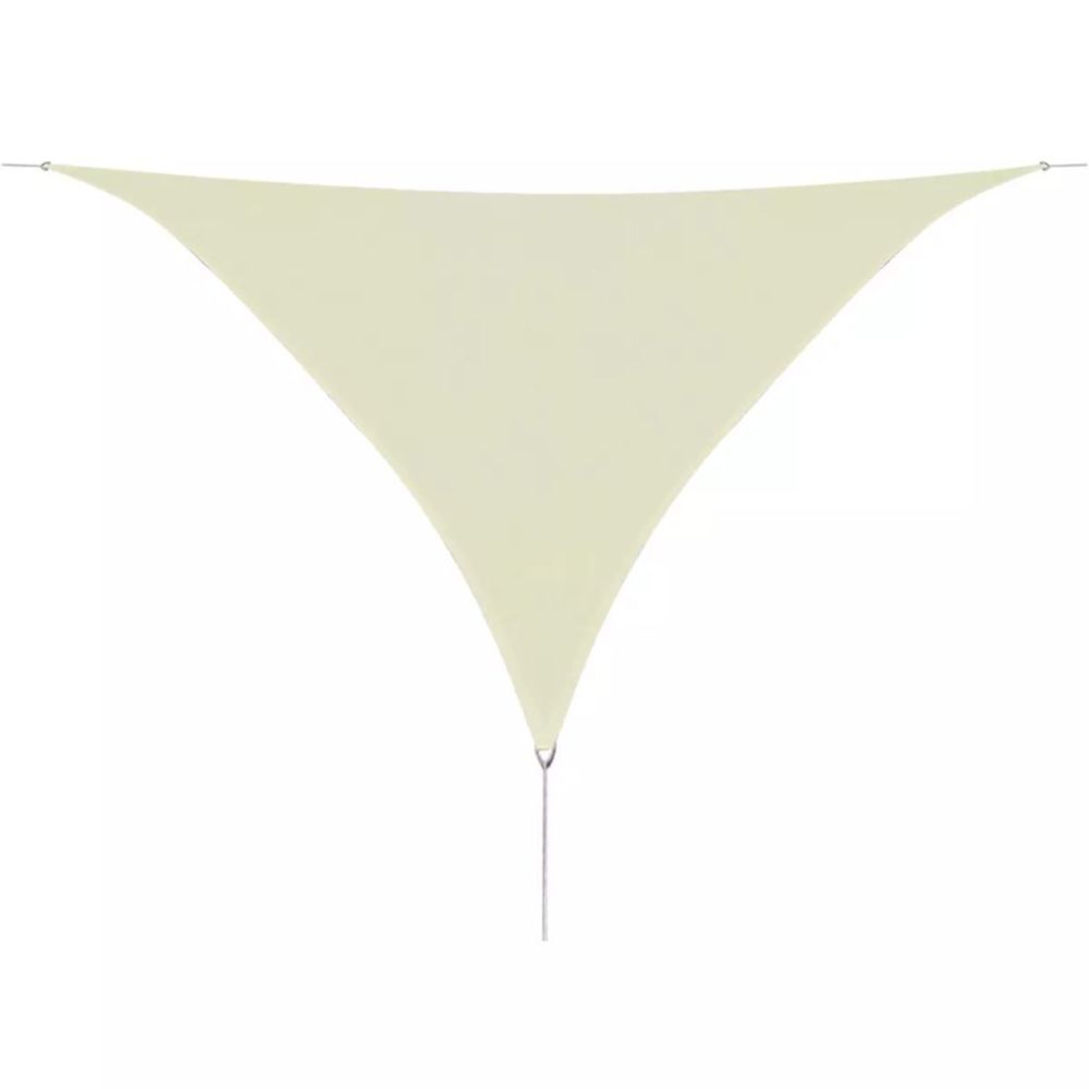 Uco - UCO Parasol en PEHD triangulaire 3,6x3,6x3,6 m Crème - Marquise, auvent