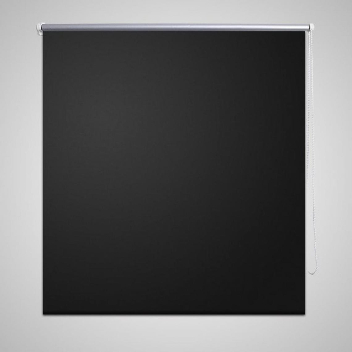 Hucoco - Store enrouleur occultant 120 x 230 cm noir - Noir - Store compatible Velux