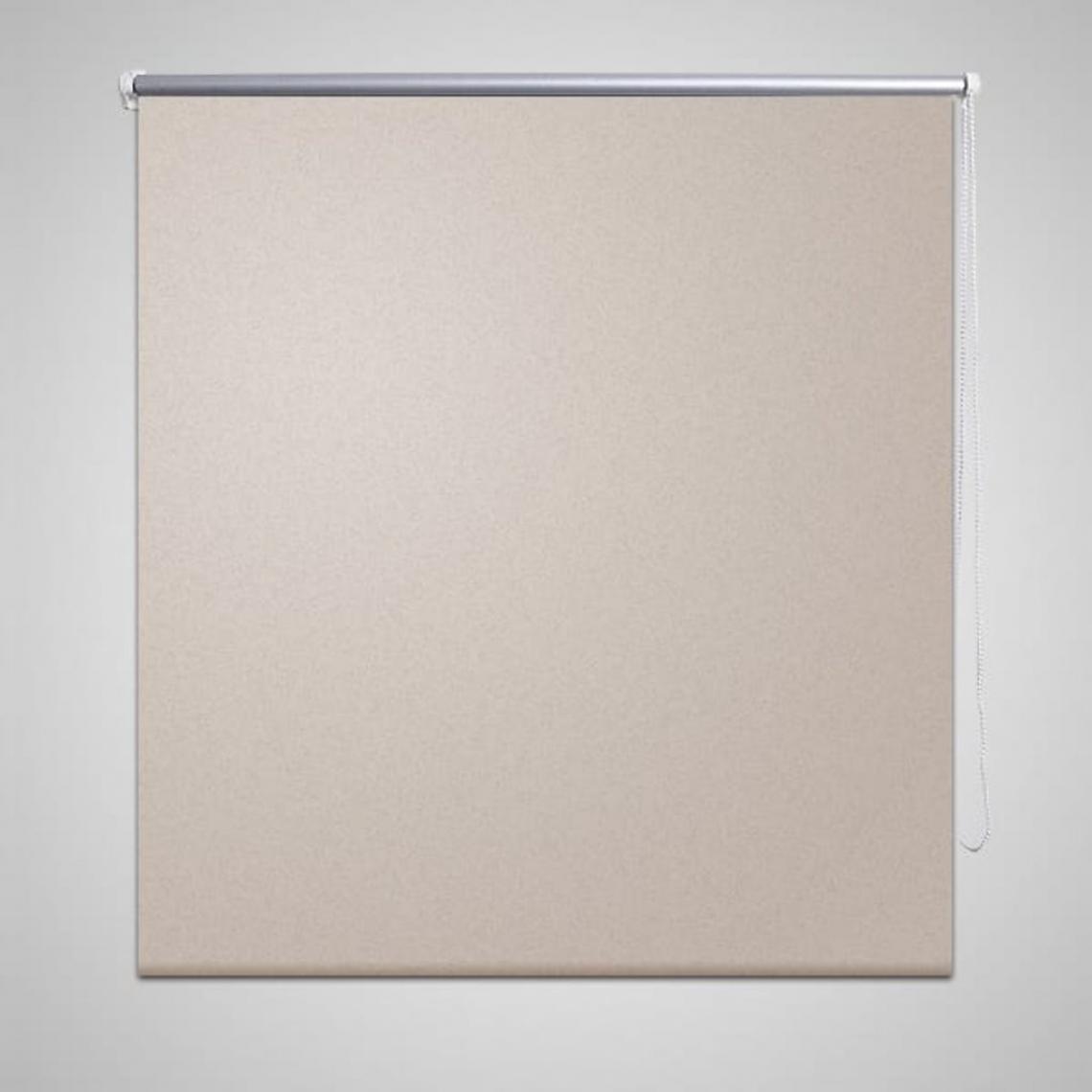 Hucoco - Store enrouleur occultant 120 x 175 cm beige - Beige - Store compatible Velux