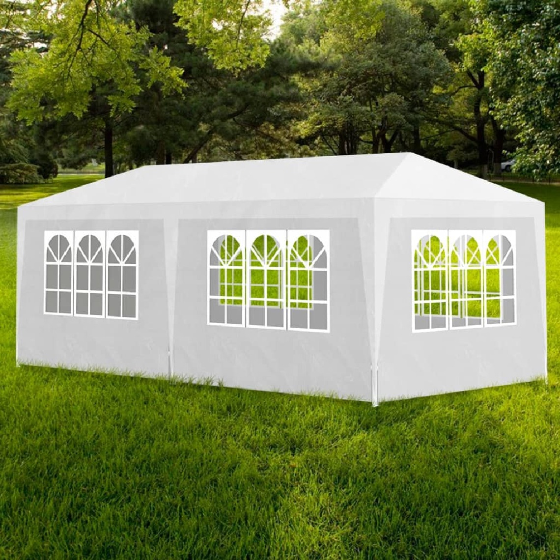 Chunhelife - Tente de réception 3 x 6 m Blanc - Marquise, auvent