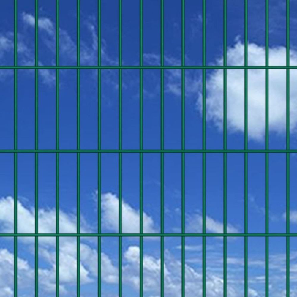 Vidaxl - 2D Panneaux de clôture de jardin 2008 x 1830 mm 28 m Vert | Vert - Portillon
