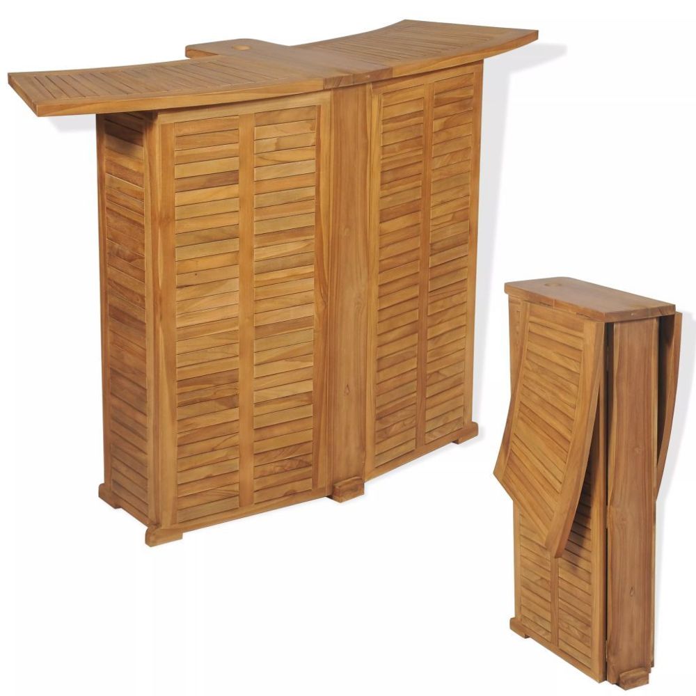 Vidaxl - Table de bar d'extérieur Teck 155 x 53 x 105 cm | Brun - Ensembles canapés et fauteuils