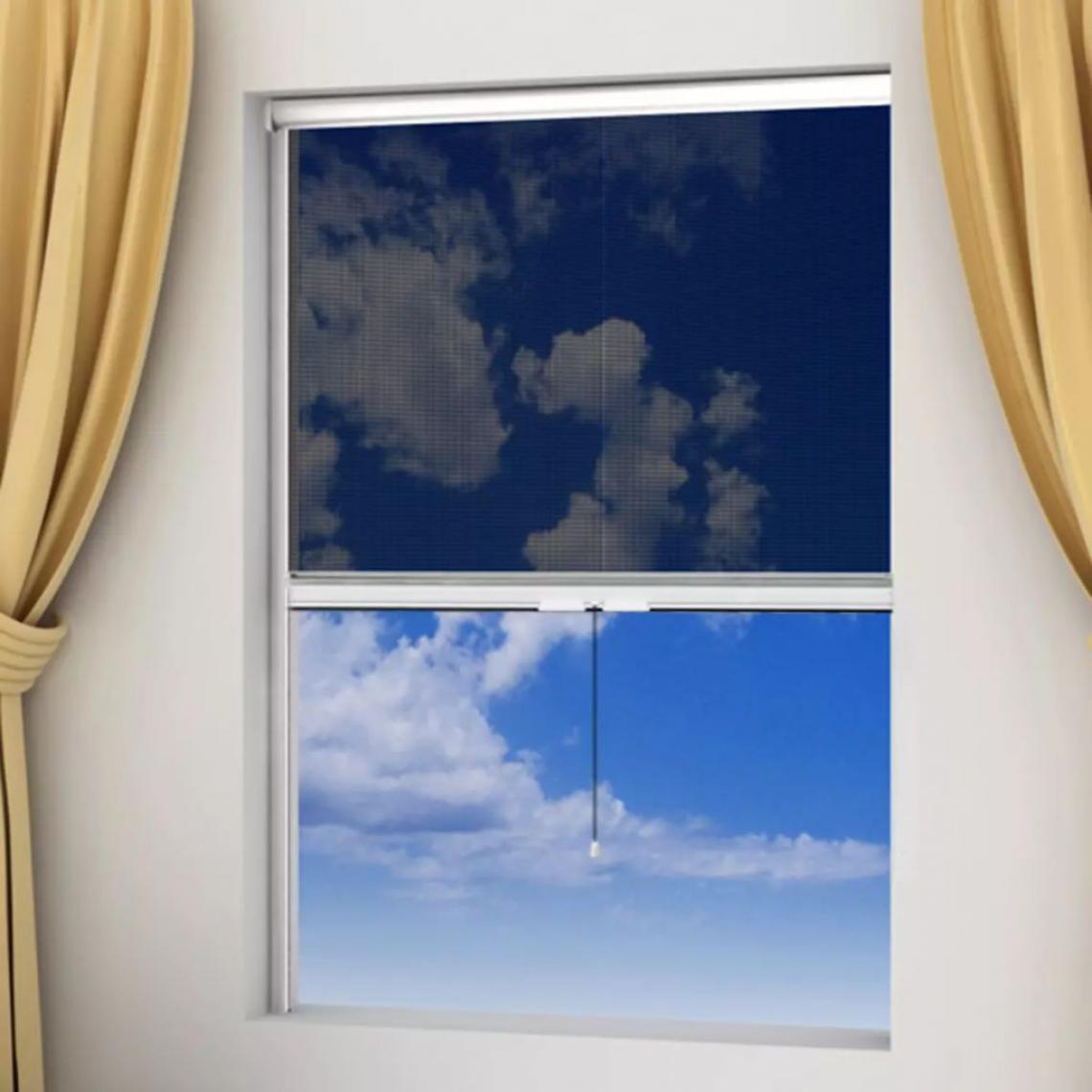 Hucoco - Moustiquaire enroulable blanche pour fenêtre 60 x 150 cm - Blanc - Moustiquaire Fenêtre
