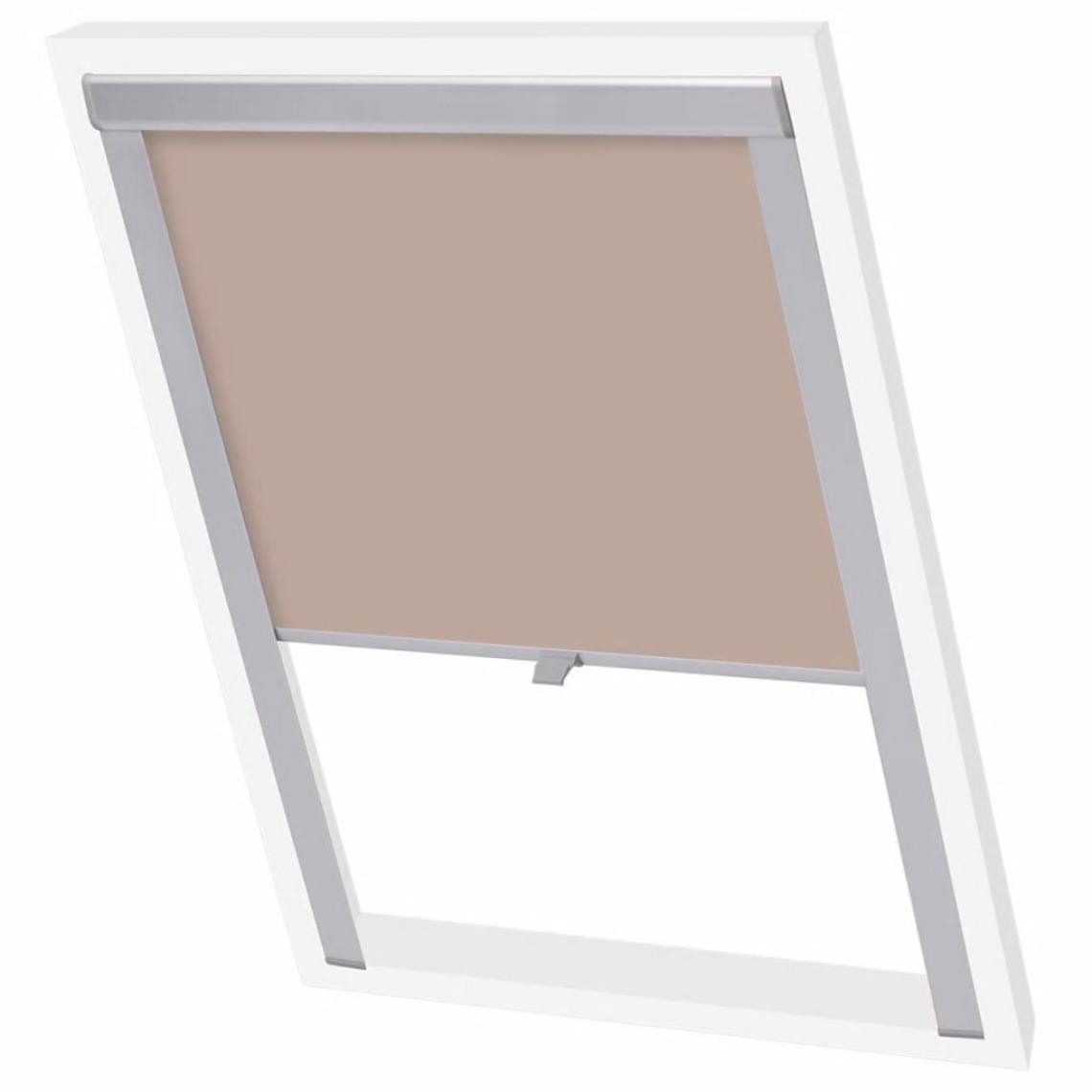 Hucoco - Store enrouleur occultant Beige F06 - Beige - Store compatible Velux