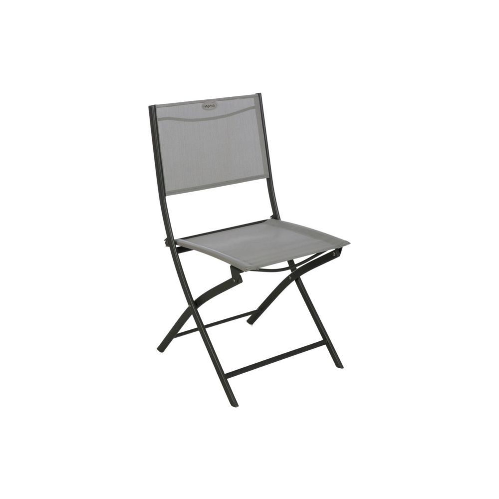 Hesperide - Chaise de jardin pliable Modula - Gris galet et graphite - Chaises de jardin