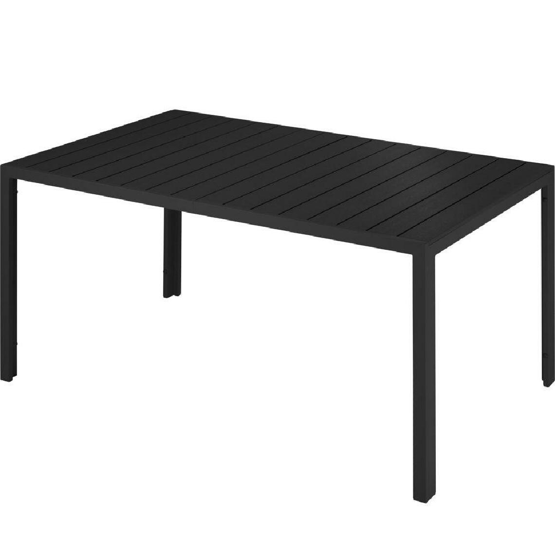 Helloshop26 - Table de jardin moderne aluminium 150 x 90 cm noir 2208263 - Tables de jardin