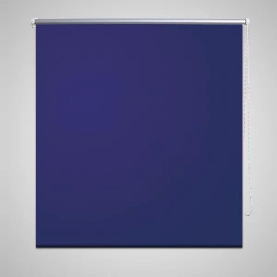 Hucoco - Store enrouleur occultant 160 x 175 cm bleu - Bleu - Store compatible Velux