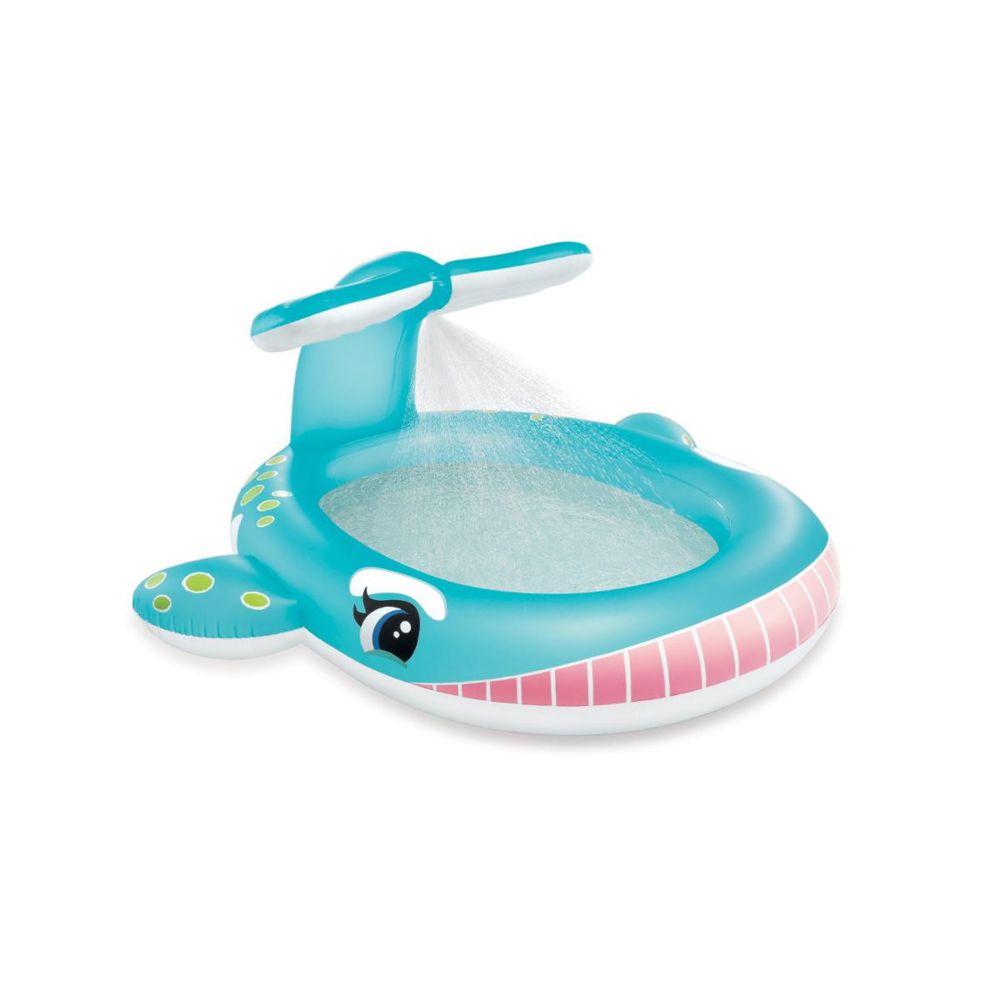 Intex - Intex - Piscine gonflable enfant avec jet d'eau Baleine Bleu - Piscines enfants