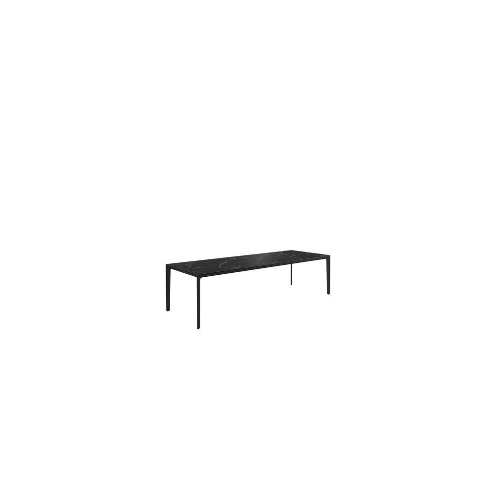 Gloster - Table en céramique Carver - 280 x 100 cm - Céramique noire - Meteor - Tables de jardin