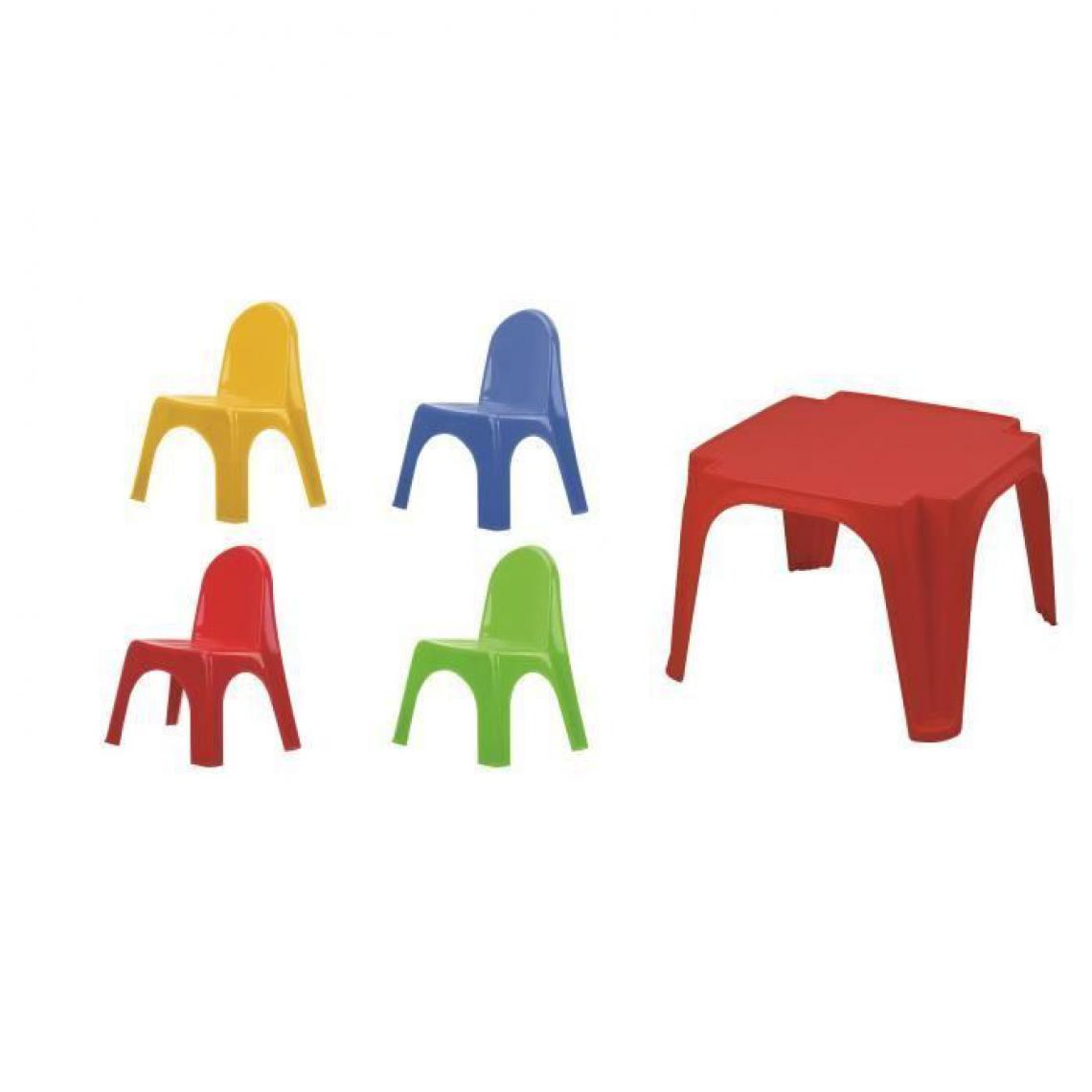 Habitat Et Jardin - Set enfant Table + 4 Chaises Karen - Multicouleur - Ensembles tables et chaises
