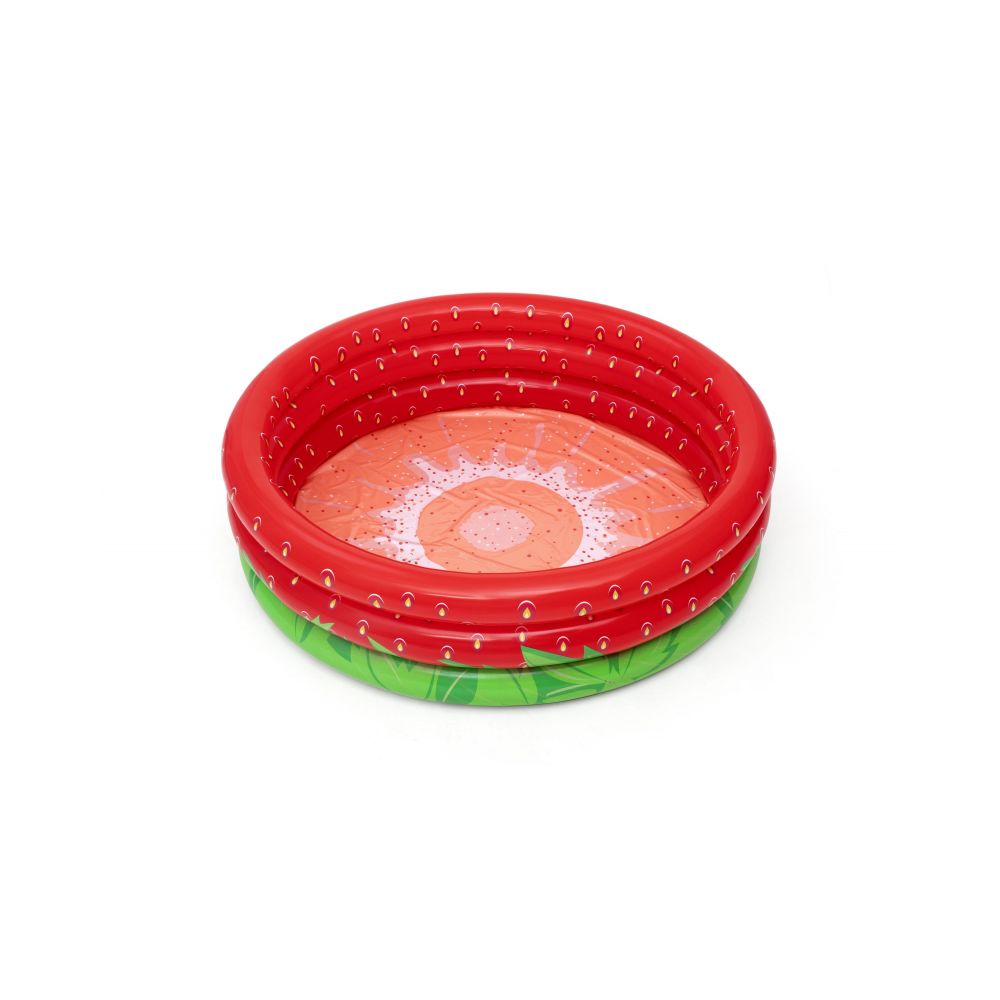 marque generique - Piscine pataugeoire gonflable ronde fraise - Sweet Strawberry - 160 x 38 cm - Piscine Tubulaire