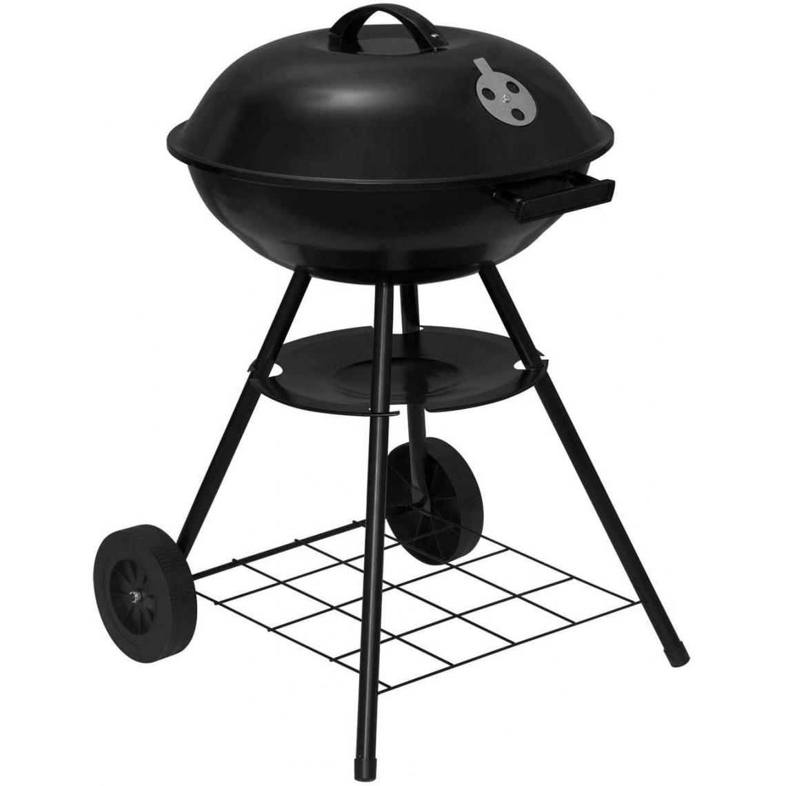 Helloshop26 - Barbecue à charbon de bois avec roues pour camping de jardin, noir 19_0000941 - Barbecues charbon de bois