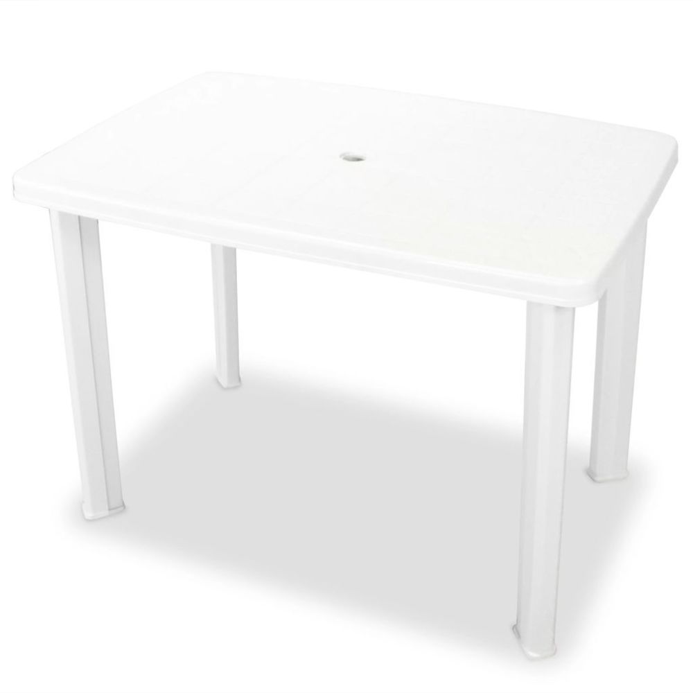 Vidaxl - Table de jardin 101 x 68 x 72 cm Plastique Blanc | Blanc - Ensembles canapés et fauteuils